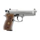 Umarex Beretta M92 FS Nickel with Wooden Grips