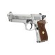 Umarex Beretta M92 FS Nickel with Wooden Grips
