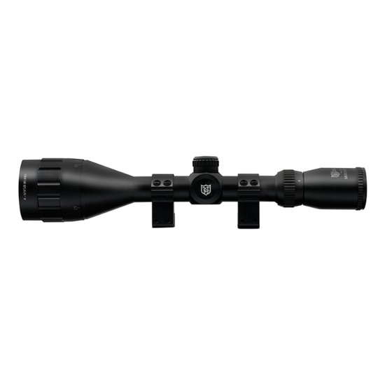 Nikko Stirling MountMaster AO illuminated Half Mil Dot Reticle 4-12x50 Nikko Stirling MountMaster AO illuminated Half Mil Dot Reticle 4-12x50