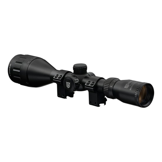 Nikko Stirling MountMaster AO illuminated Half Mil Dot Reticle 4-12x50 Nikko Stirling MountMaster AO illuminated Half Mil Dot Reticle 4-12x50