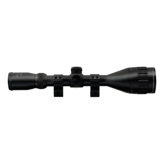 Nikko Stirling MountMaster AO illuminated Half Mil Dot Reticle 4-12x50 Nikko Stirling MountMaster AO illuminated Half Mil Dot Reticle 4-12x50