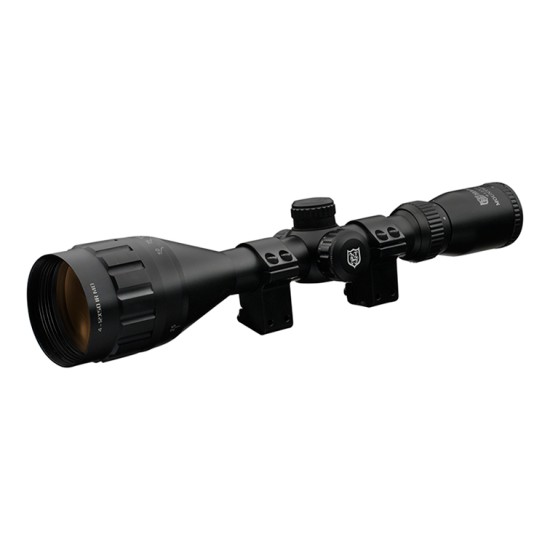 Nikko Stirling MountMaster AO illuminated Half Mil Dot Reticle 4-12x50 Nikko Stirling MountMaster AO illuminated Half Mil Dot Reticle 4-12x50