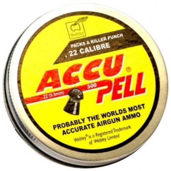 Webley Accupell .22 Pellets x 500 Webley Accupell .22 Pellets x 500